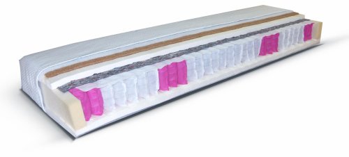 Dwustronny materac kieszeniowy 7strefowy z lateksem i kokosem