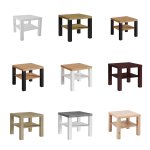 Ława z półką 60x60x51 Stolik kawowy kwadratowy do salonu OLEK VII