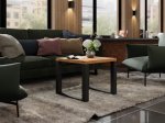  Ława 60x60 stolik kawowy loft kwadratowa wotan + czarny