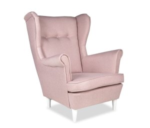 FOTEL USZAK TWIST 1079 WYGODNY FOTEL DO CZYTANIA SKANDYNAWSKI BOHO GLAMOUR RÓŻ