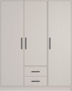 Szafa SMART 2 ubraniowa pojemna bez lustra 3 D2S kaszmir antracyt artisan dąb sonoma z biały lux 