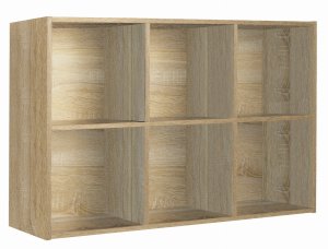 Stojak na płyty winylowe segregatory BOX 6 SONOMA regał półka organizer pojemnik