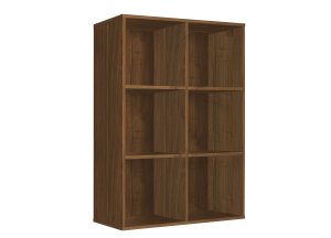 BOX 6 ORZECH stojak na płyty winylowe winyle segregatory regał półka organizer pojemnik 