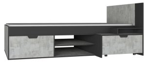 Łóżko NANO 13 z stelażem pod materac 90x200 młodzieżowe nowoczesne z szufladą i kontenerkiem (1)