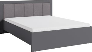 ŁÓŻKO PODWÓJNE SMART SZER. 200,5 CM POD MATERAC 180X200 ZE STELAŻEM NOWOCZESNE SOLIDNE SYPIALNIANE  