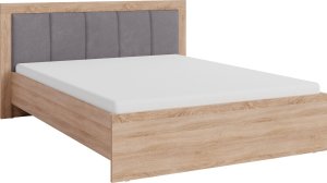 ŁÓŻKO PODWÓJNE SMART SZER. 200,5 CM POD MATERAC 180X200 ZE STELAŻEM NOWOCZESNE SOLIDNE SYPIALNIANE   
